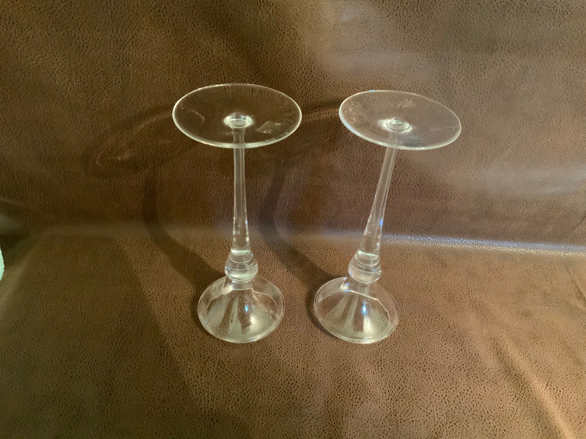 Vintage Crystal Candle Holders Oneida Hand Cut & Blown 10 Etsy