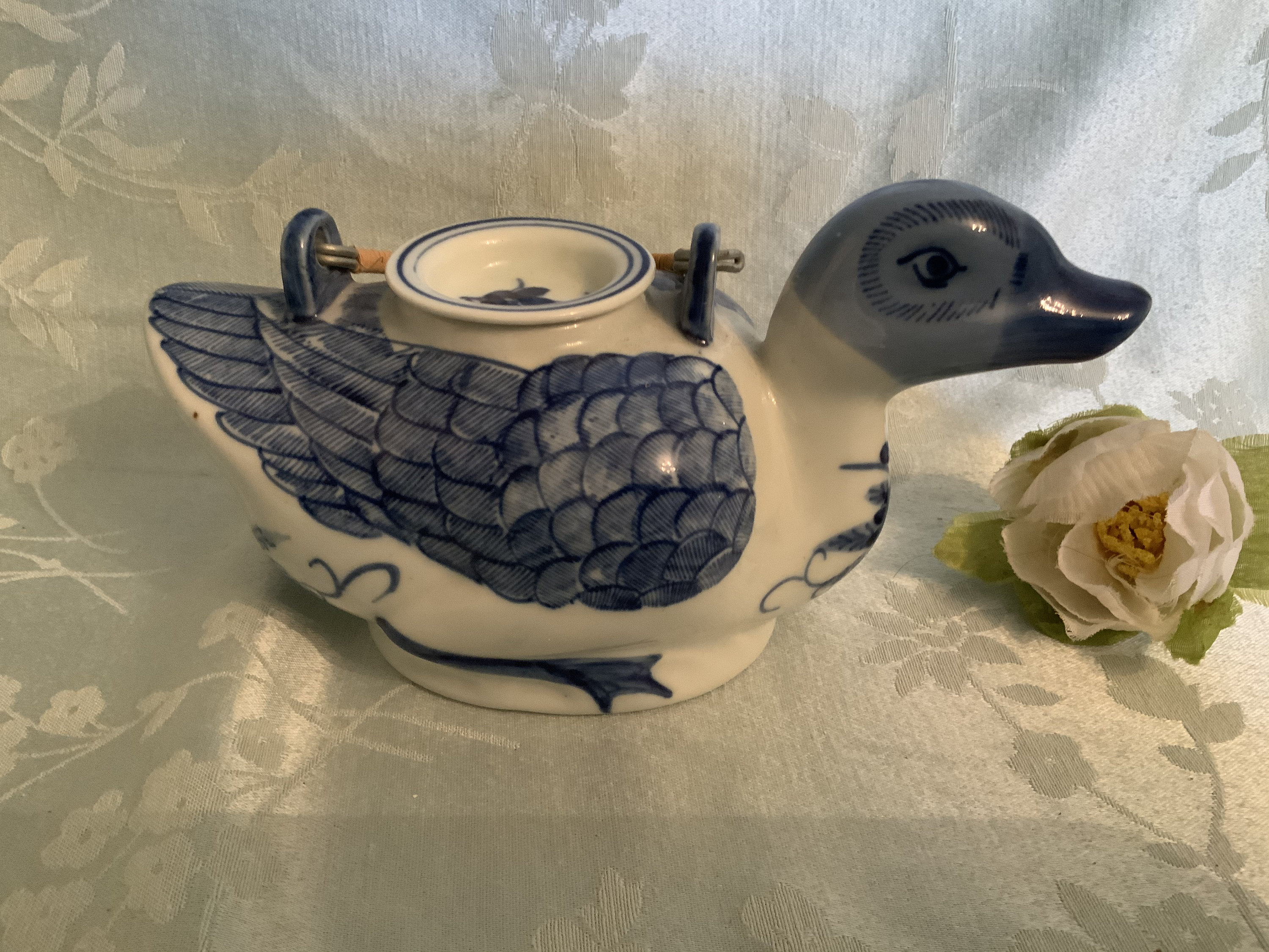 Vintage Porcelain Duck Teapot Made in China Hand Painted Etsy