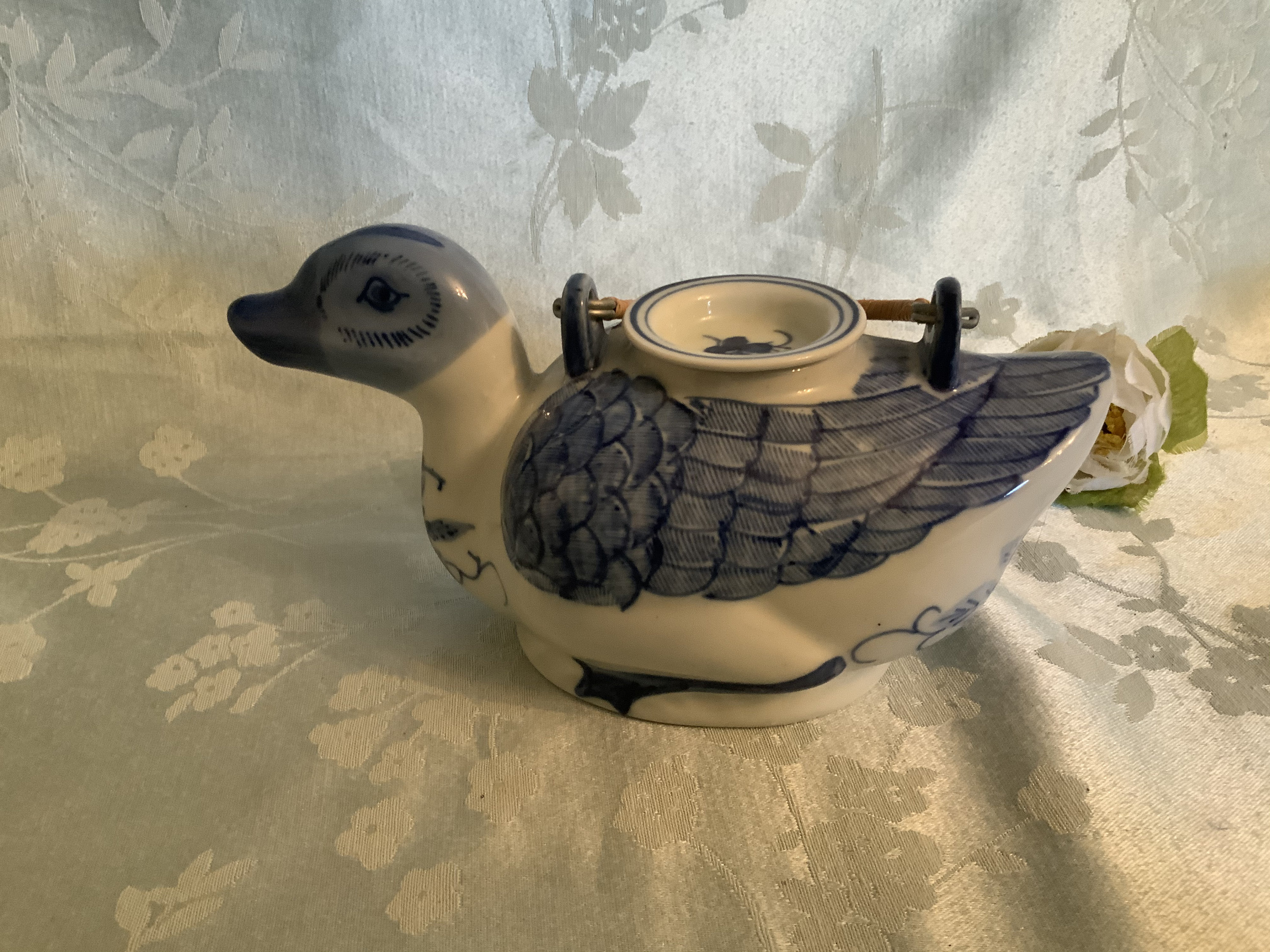 Vintage Porcelain Duck Teapot Made in China Hand Painted Etsy