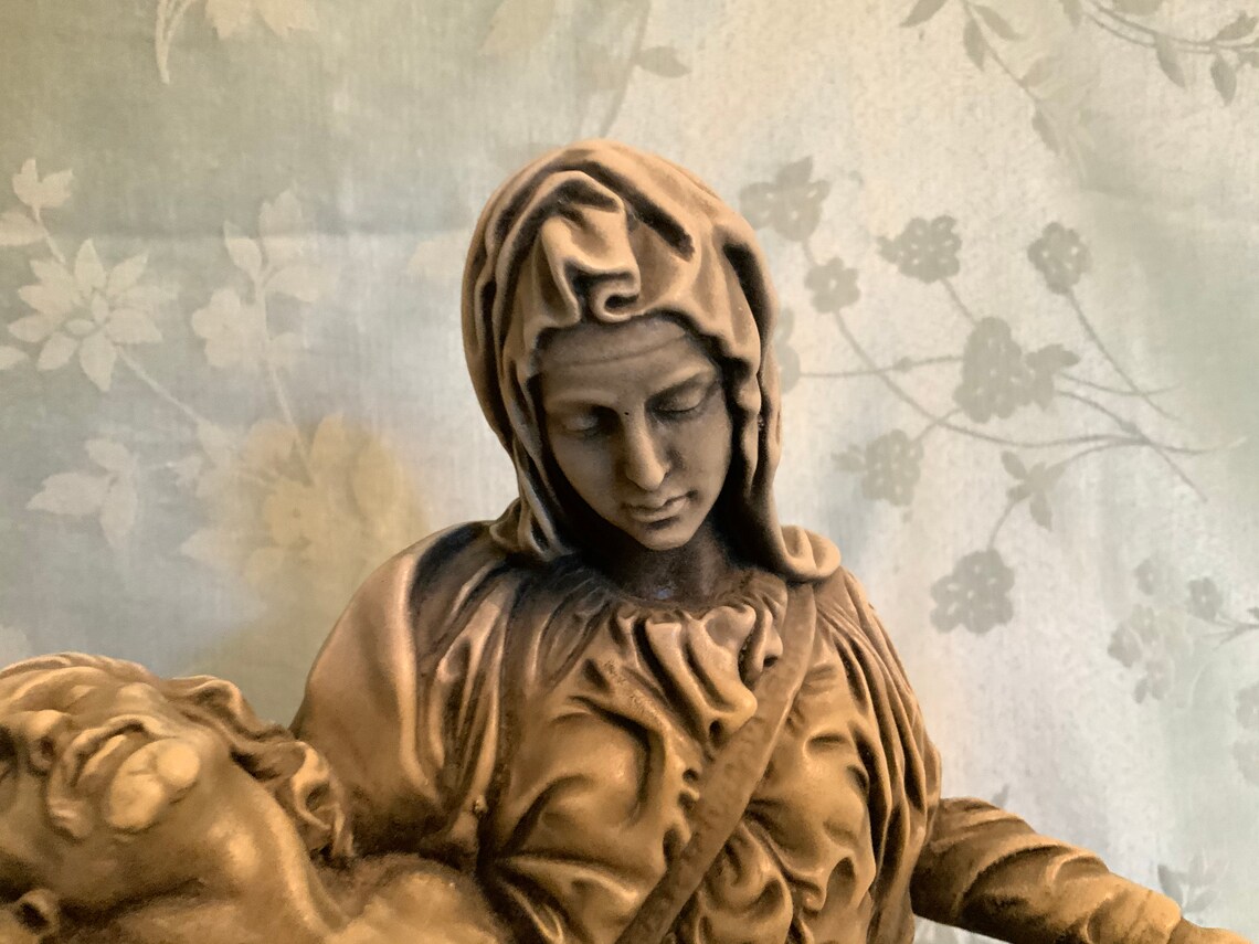 Vintage Pieta Statue Made in Italy Large Reproduction of Etsy