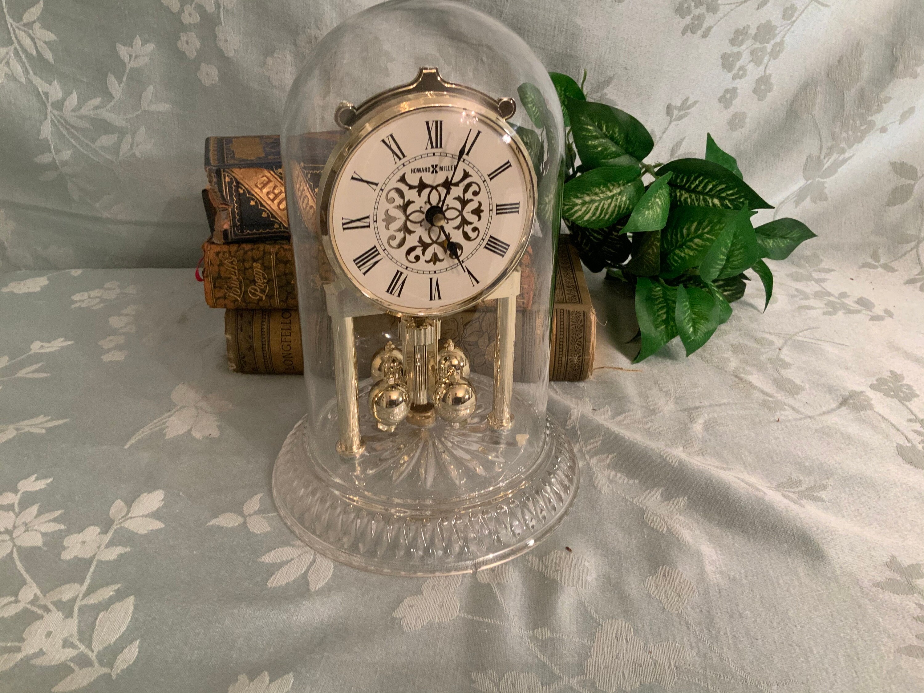 Clock Vintage Howard Miller Quartz Table Anniversary Clock Etsy
