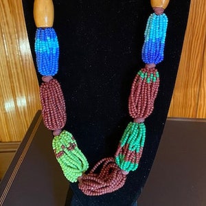 Multi-colored Bead Necklace image 1