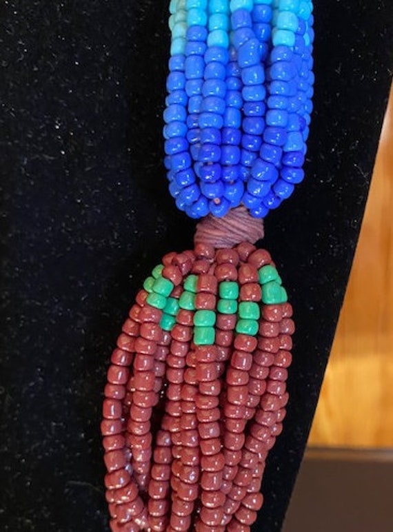 Multi-colored Bead Necklace - image 3