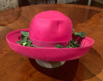 Isobel Canovas Straw Hat with Ivy decor