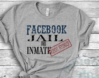 Facebook Jail Inmate Repeat Offender Short Sleeve Unisex Tee