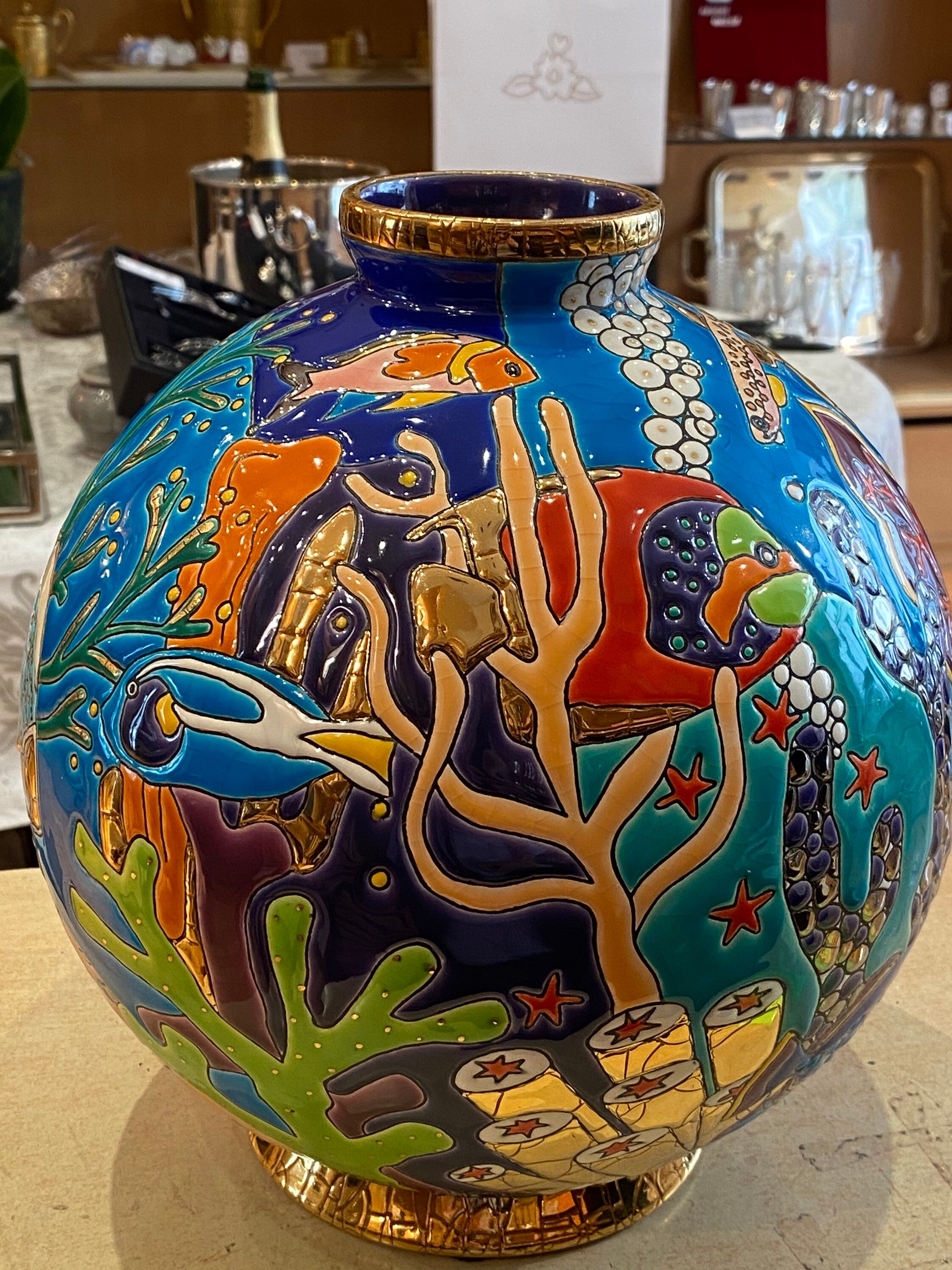 Vase Émaux de Longwy