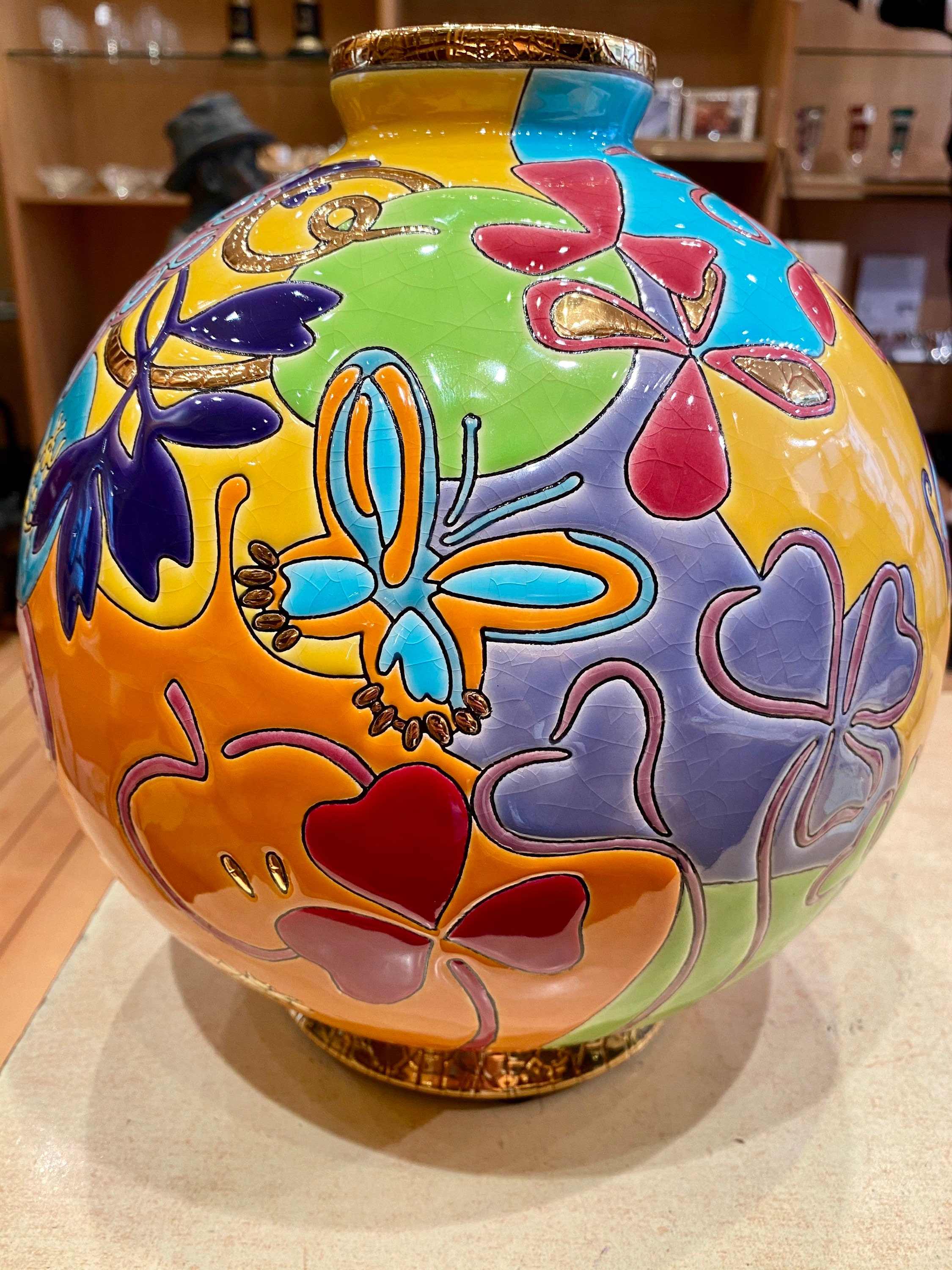 Vase Boule Émaux de Longwy