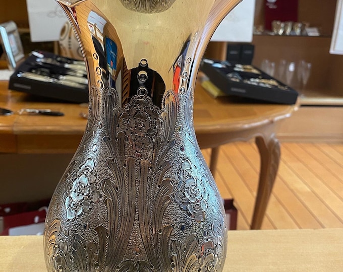 New Solid Silver and Vermeil Vase