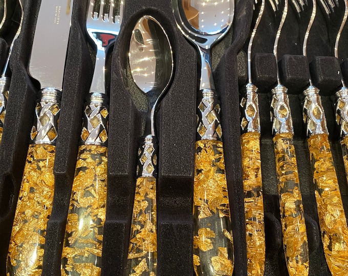 Bugatti Alladin Gold Glitter Cutlery New