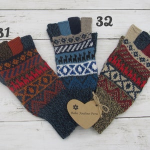 Peruvian Baby Alpaca Knit Fingerless Gloves Winter Gloves | Etsy
