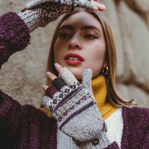 Convertibles Gloves, Alpaca Mittens, Typing Gloves, Fingerless Mitts, Peruvian Mittens, Fingerless Gloves