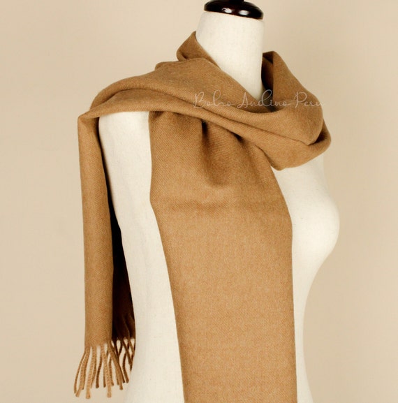 TUMI Baby Alpaca Scarf 100% Baby Alpaca Brown Classic Scarf 