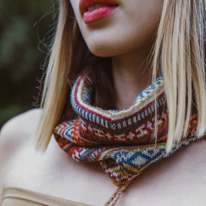 Baby Alpaca Knit Cowl Scarf Beanie: Versatile Slouchy Hat
