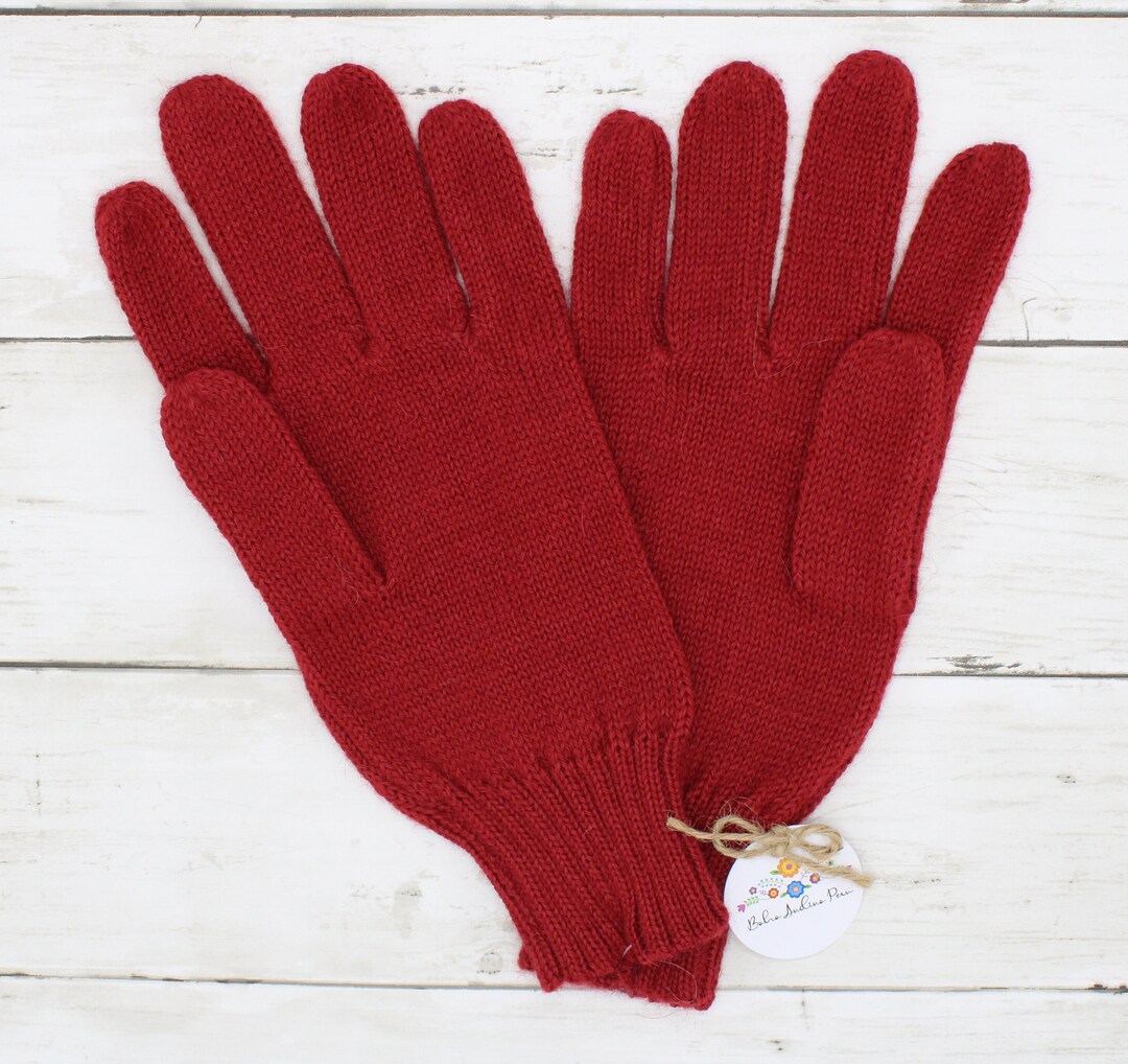 LARGE Peruvian Baby Alpaca Gloves Knit Winter Gloves Baby Etsy