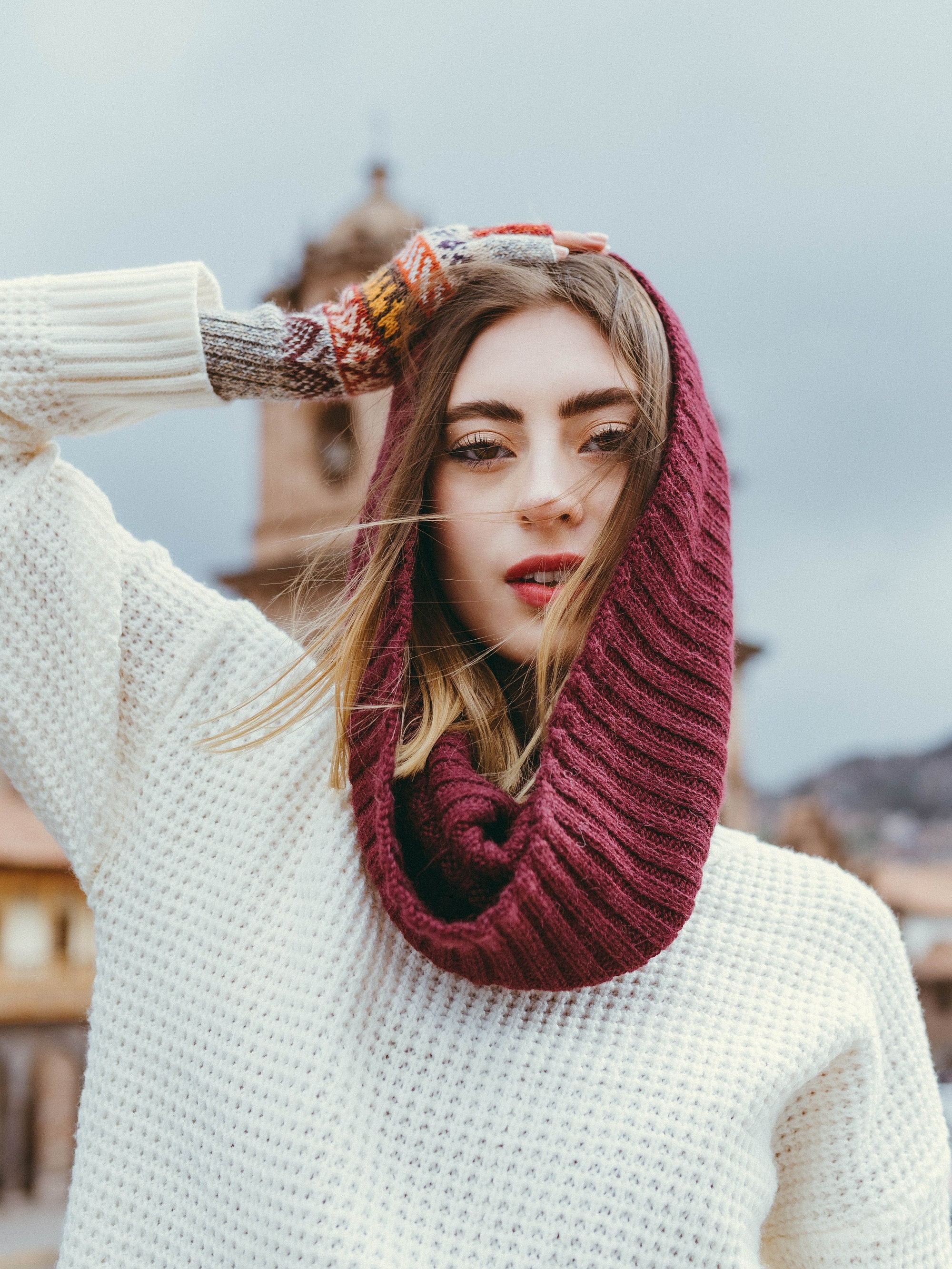 Hand-knitted Baby Alpaca Wool Infinity Scarf: Peruvian Tube Scarf - Etsy