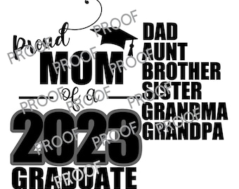 Proud 2023 Graduate Bundle SVG File ONLY