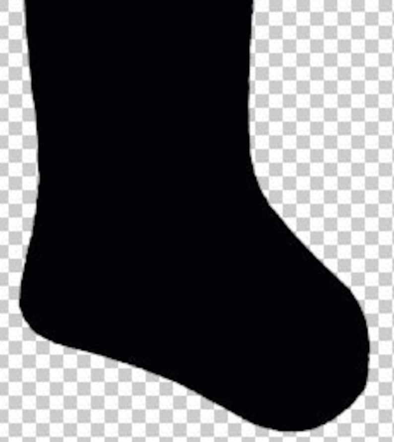 K&ouml;nnte beinhalten: Schwarzer Weihnachtssocken in traditioneller Form.