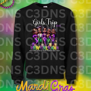 Mardi gras PNG | Girl's Trip La Nouvelle-Orléans 2024 png | Voyage entre filles NOLA PNG | Mardi gras png sublimation