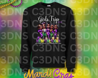 Karneval PNG | Mädchens Reise New Orleans 2024 Png | NOLA Mädchen Reise Png | Karneval Png Sublimation