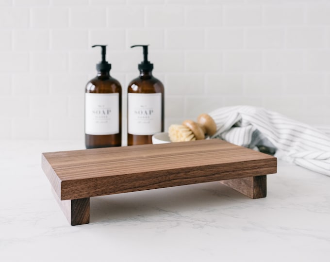 Countertop Tray Kitchen Tray Wooden Riser Tray Wooden Etsy