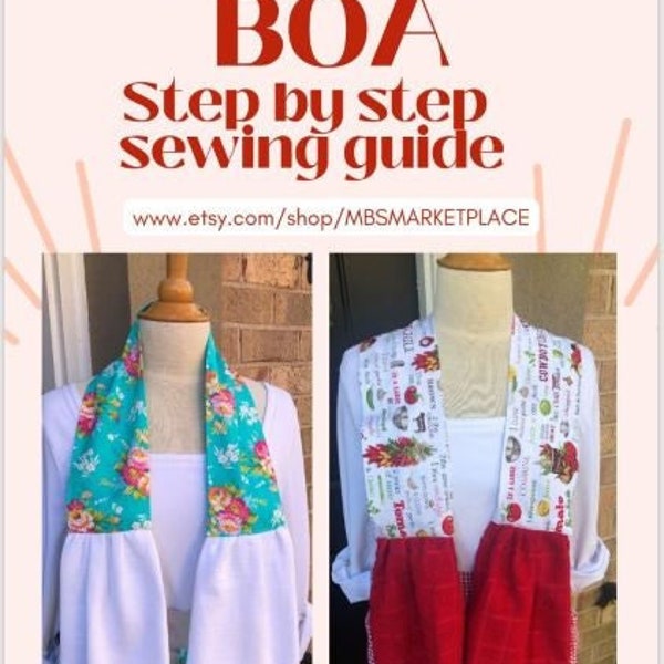 Kitchen Boa PDF Tutorial-Sewing guide-Kitchen boa sewing guide- PDF Tutorial- Kitchen Boa instruction with pictures-