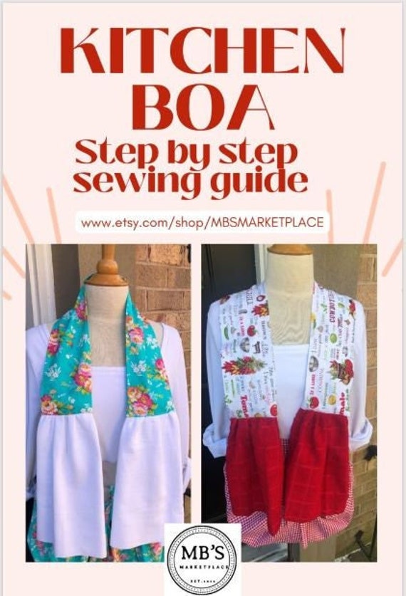 Kitchen Boa PDF Tutorialsewing Guidekitchen Boa Sewing Etsy