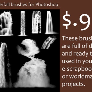Waterfall Brushes for Photoshop