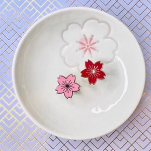 Sakura Blossom Mini Enamel Pin -Cherry Blossom Festival Pin - Cloisonné Badge