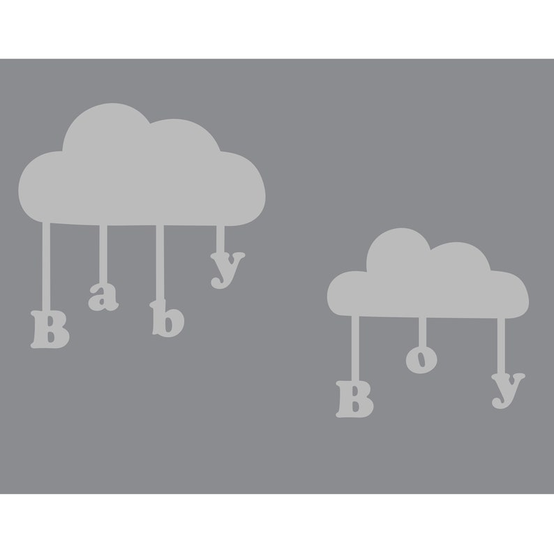 SVG Baby Girl Baby Boy Cloud Cut File .. DXF and JPG Included - Etsy UK