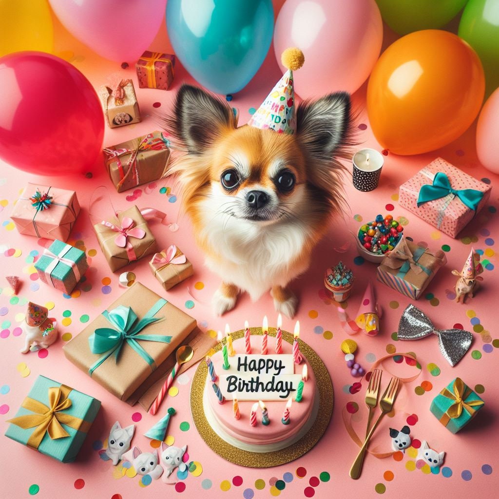 Chihuahua Birthday Card, Ready for Printing, Png, Jpg, - Etsy