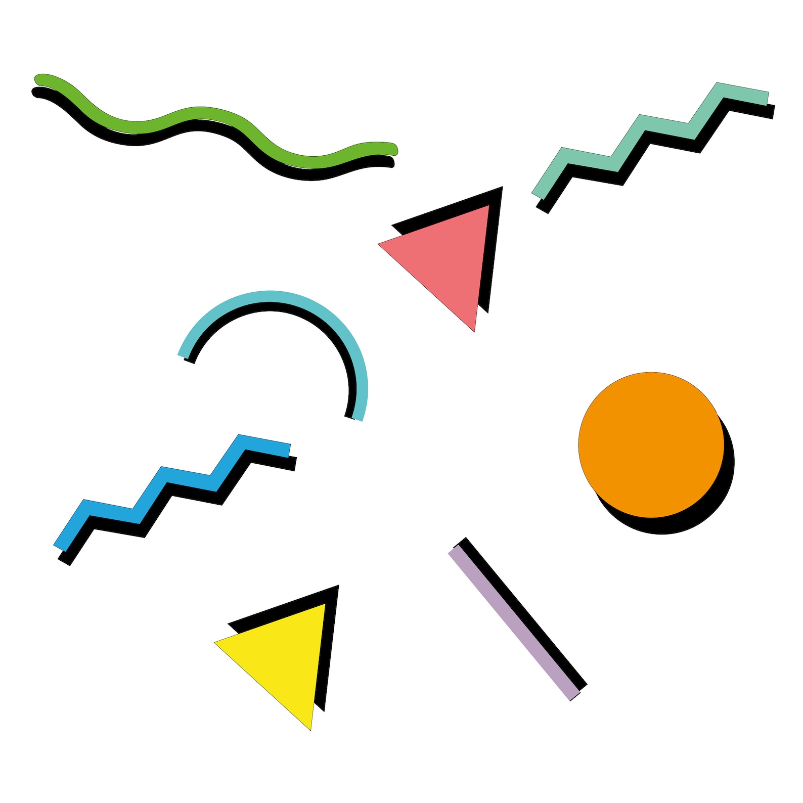 SVG Retro Shapes Bedroom Decor 80's Kitchen Decals Etsy Ireland