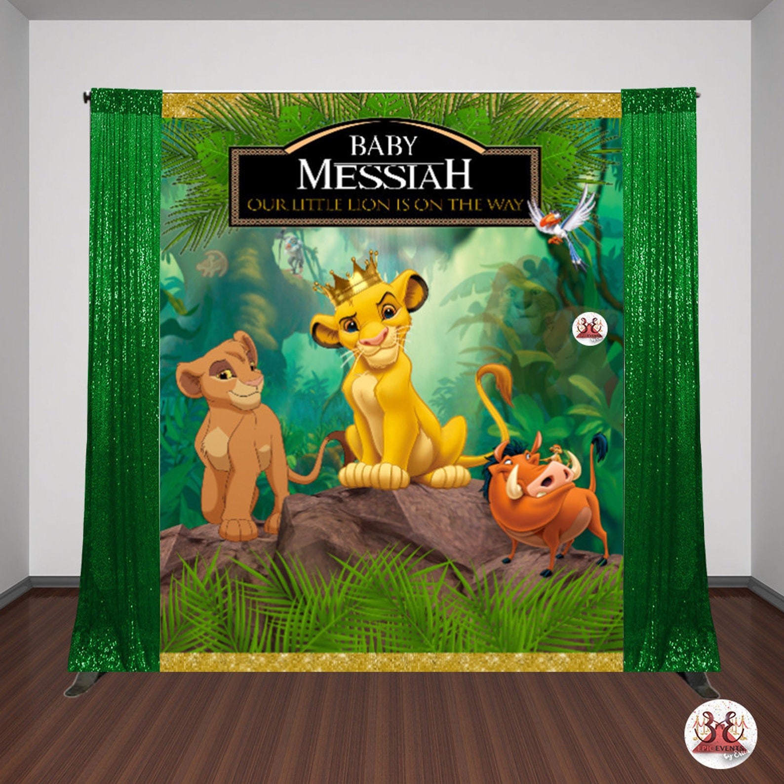 Lion King Themed Baby Shower Backdrop Etsy