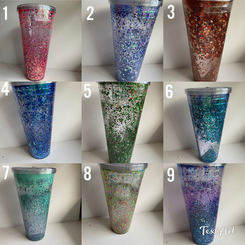 Snow Globe Tumbler Personalized Tumbler Floating Glitter Tumbler