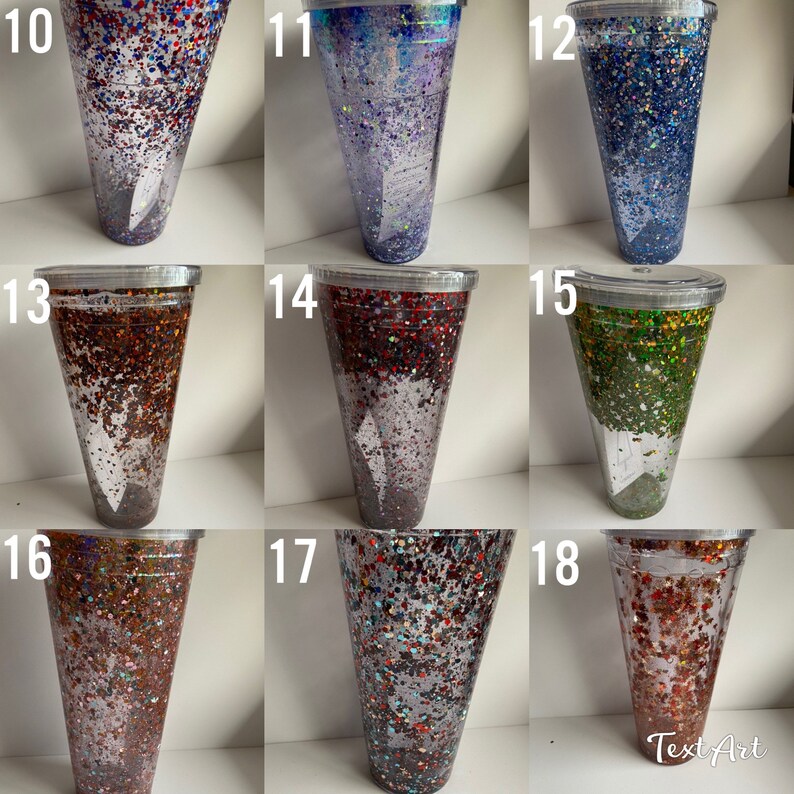 Snow Globe Tumbler Personalized Tumbler Floating Glitter Tumbler