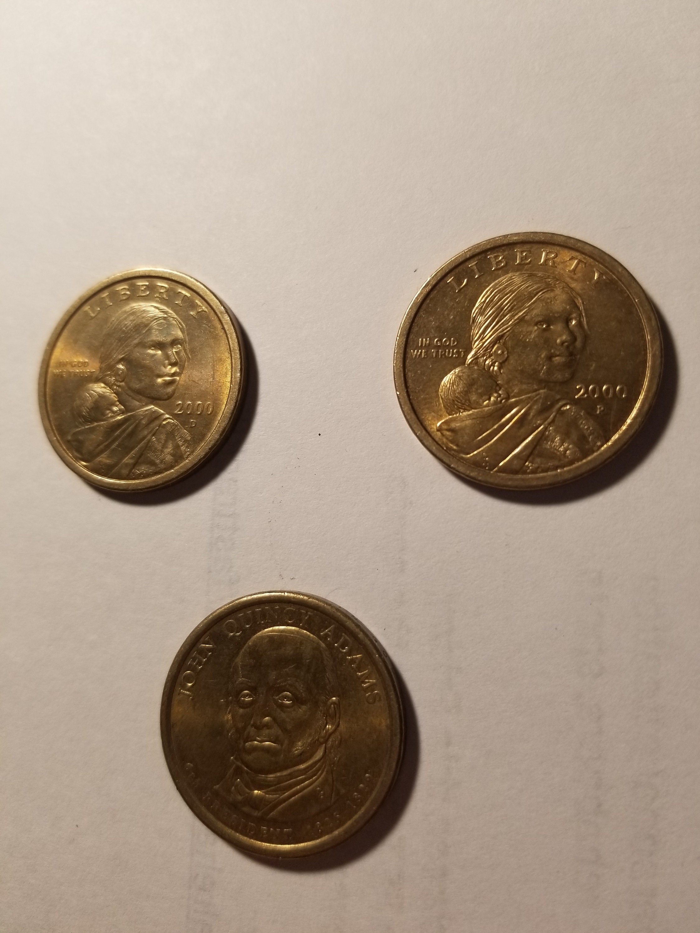 Sackagewean Gold Dollars 2 & John Quincy Adams Gold Dollar 1 Etsy