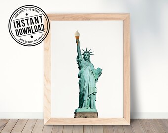 STATUE OF LIBERTY, ice cream vanilla, imprimible, printable digital poster, instant download, wall art print