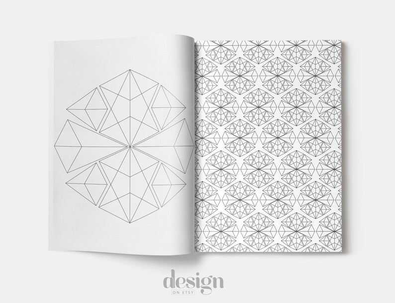 Geometrical COLORING BOOK, Coloring Book, Geometric Figures, Printable ...