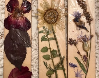 Pressed Flower Bookmarks