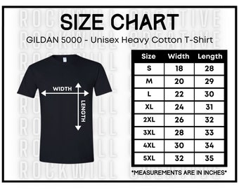 Gildan G500 Color Chart - Etsy