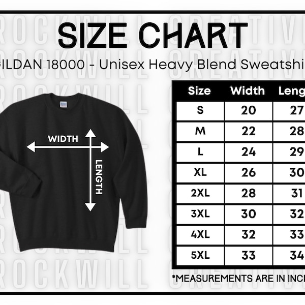 G180 Sizing Chart - Etsy Australia