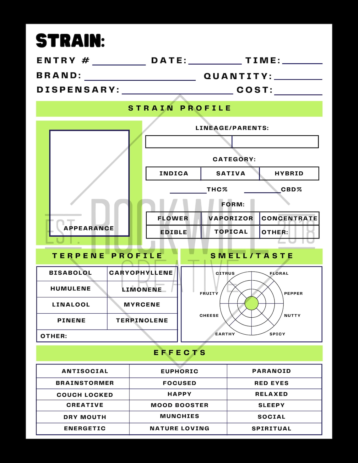 Cannabis Strain Tracker 2 Page Template Journal Etsy Cannabis Strain Tracker 2 Page Template Journal Etsy