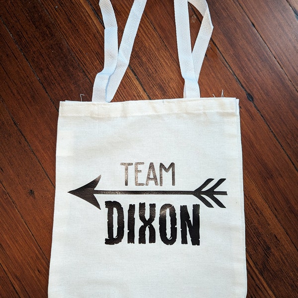 Team Dixon, Daryl Dixon, Walking Dead family, canvas, tote bag,