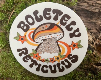 Groovy Mushroom Sticker: "Boletely Reticulus"