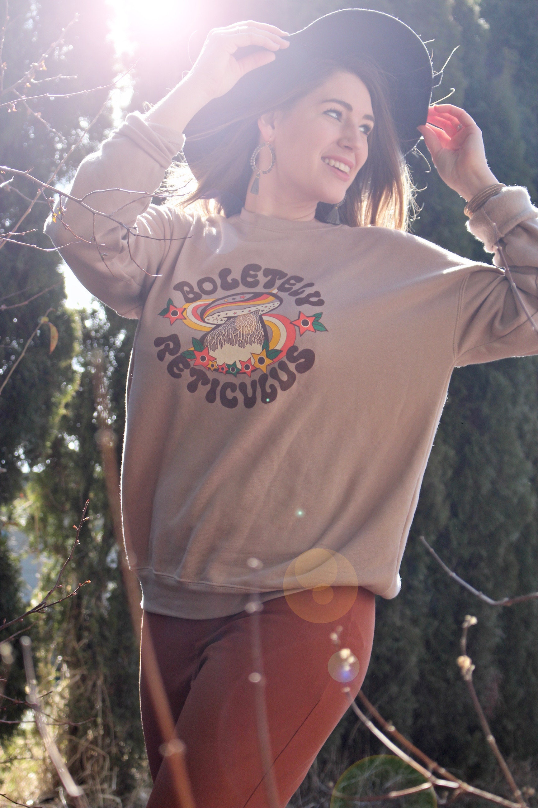 Groovy Mushroom Crewneck Sweatshirt: Boletely Reticulus