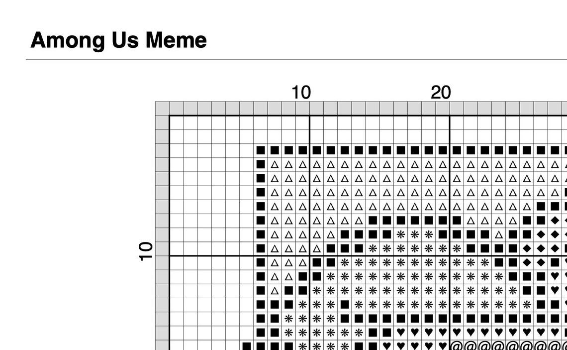 Impostor Pattern Impostor Meme Cross Stitch Pdf Pattern - Etsy