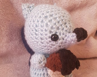 Amigurumi Squirrel/ Crochet baby animal/Plush/ Nursery Toys/Handmade Toy