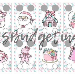 Jeu de cartes de vœux de Noël à gratter/Roll&Save A5/A6 (FICHIER NUMÉRIQUE)