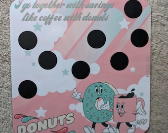 Donuts&coffee scratch off savings challenge