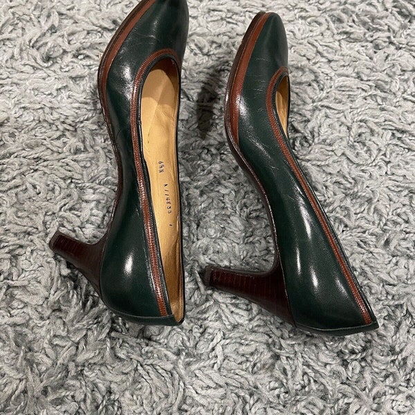 Vintage Bally Made in Switzerland Heels Heeled pumps size 6.5N Bess Leather