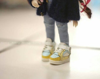 Contrast sneakers shoes for Blythe Pullip Licca Azone Momoko, Lati Yellow, Jenny MiddleBlythe,ob11